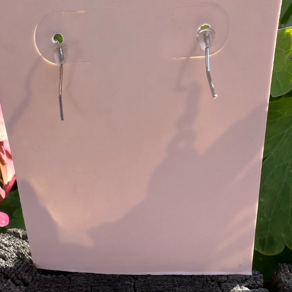 Cactus Western Faux Turquoise Stone Blue Chandelier Silver Earrings Gift New - Picture 6 of 6